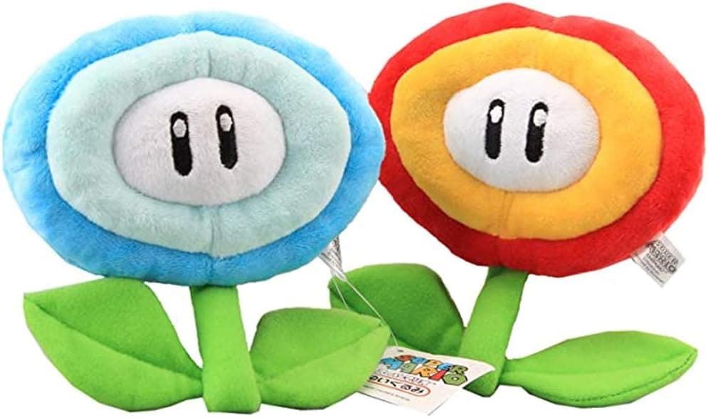 Nobrand 2 PCS/Set Fire Flower & Ice Flower 7''(17cm) Figures Birthday Christmas New Year Gift