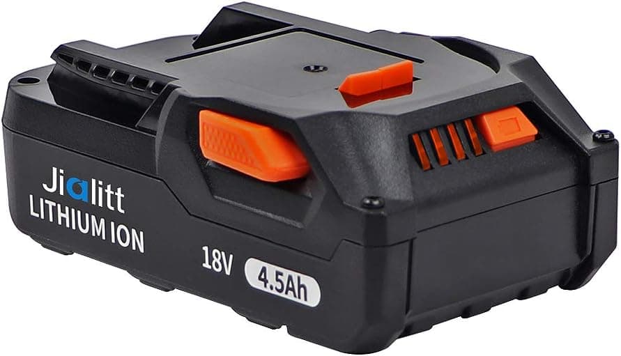 Jialitt 18V 4.5Ah Lithium Ion Replacement Battery for RIDGID 18V Drill R840087 R840083 R840086 AC840085