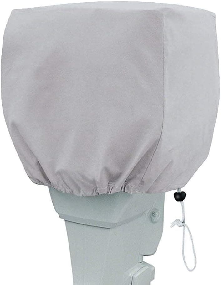 Outboard Motor Cover - 600D Heavy Duty Waterproof Boat Motor Covers, Outboard Engine Covers Fits Motor Up to 60 HP