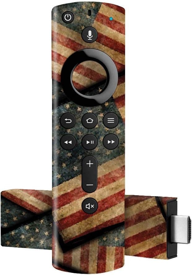 MightySkins Skin Compatible with Amazon Fire TV Stick 4K - Vintage American | Protective, Durable, and Unique Vinyl Decal wrap Cover | Easy to Apply, Remove, and Change Styles | Made in The USA