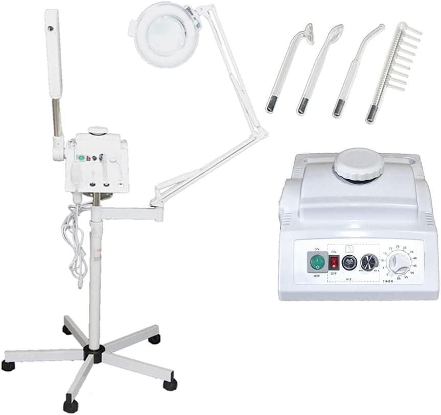 LCL Beauty 3 in 1 High Frequency, Facial Steamer & Magnifying Lamp Multifunction Machine (No Bed)