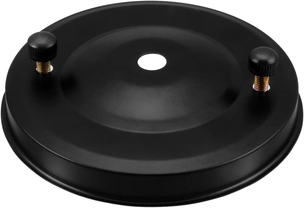 uxcell Retro Ceiling Light Plate Pointed Base Chassis Disc Pendant Accessories 107x20mm Black w Screw