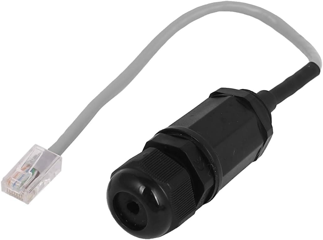 uxcell M20 Ethernet LAN RJ45 IP68 Outdoor Waterproof Connector 23cm Cable