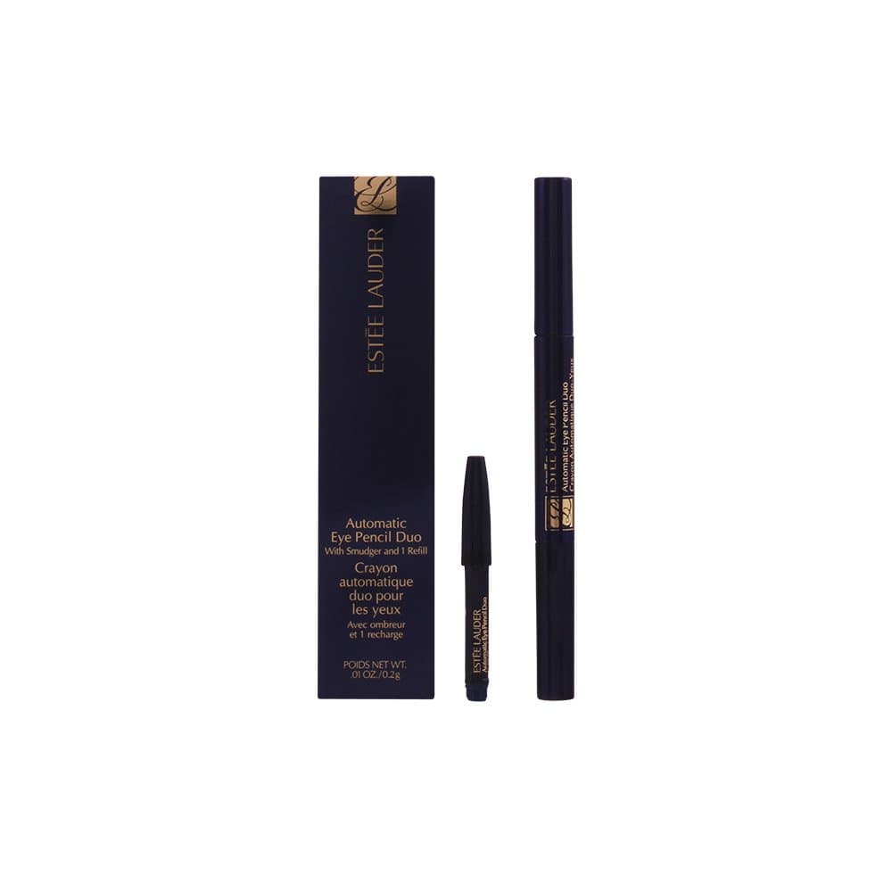 Estee Lauder Automatic Eye Pencil Duo with smudger and Refill for Women, 01 Jet Black, 0.28 Gram