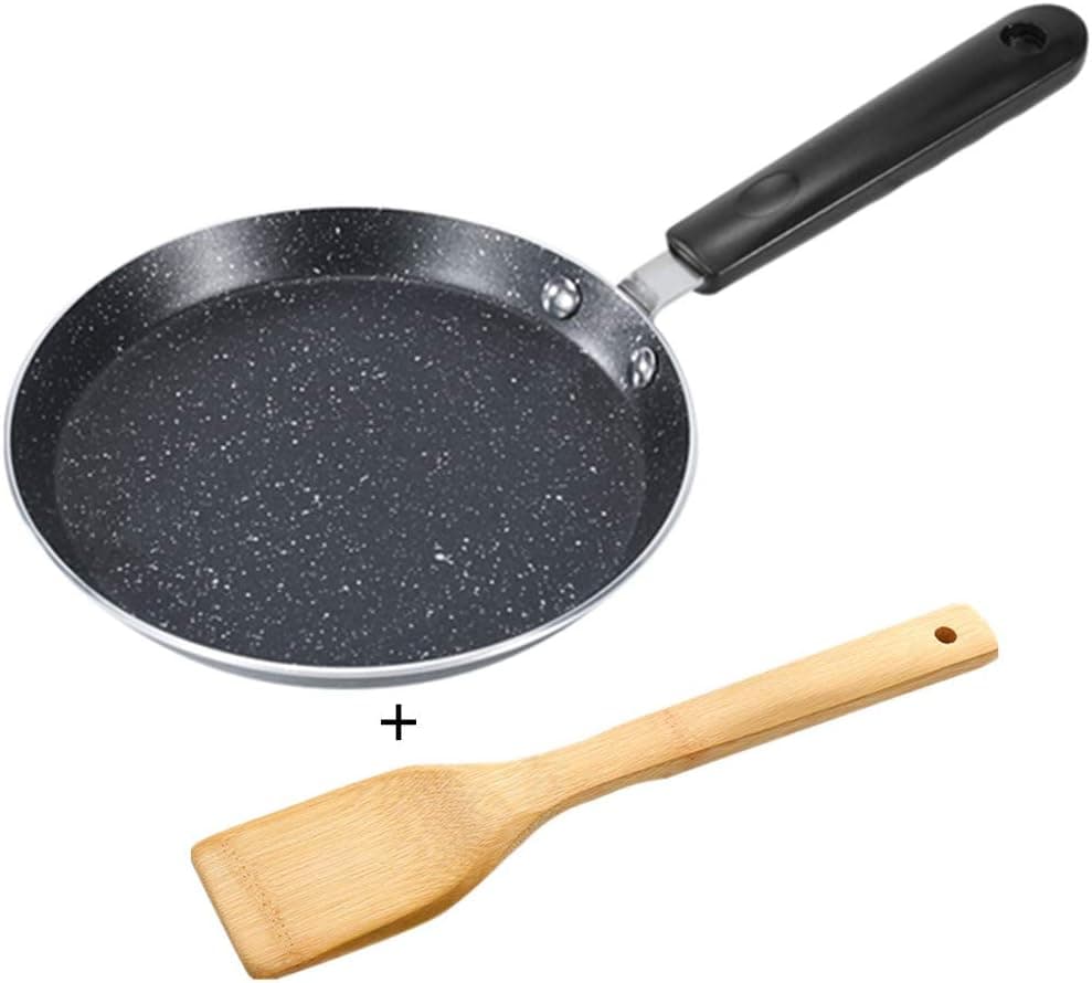Mokpi Nonstick Skillet Crepe Pan Omelet Pan Pancake Fry Pan Kitchen or Camping Cookware (10-Inch, Black)