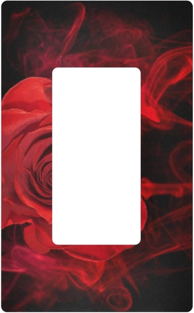 Wall Plate Rose In Smoke Swirl Switch Plate Light Switch Cover Decorative Outlet Cover for Living Room Bedroom Kitchen