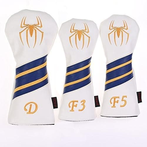 Volf Golf Spiderman Golf Woods Club Head Covers Leather Golf Driver Fairway Woods Headcover