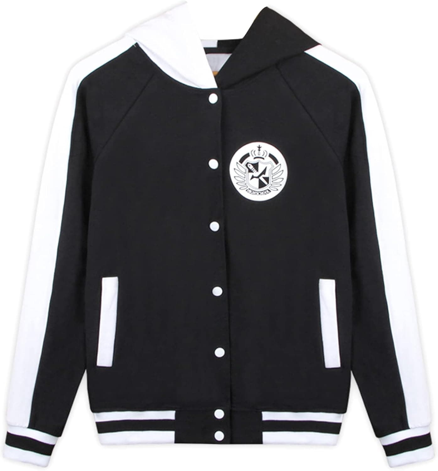 Black White Bear Hoodies Anime Cosplay Costume Zipper Unisex Jacket Uniform