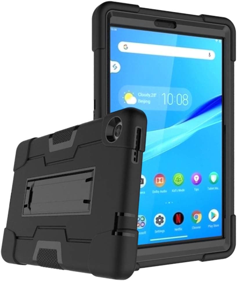 FIEWESEY for Lenovo Tab M8 8 Inch Gen 3 2022 Case,Heavy Duty Hybrid Shockproof Full-Body Defender Rugged Protective Case with Stand for Lenovo Tab M8/M8 Smart/M8 HD LTE 8 Inch Tablet(Black/Black)