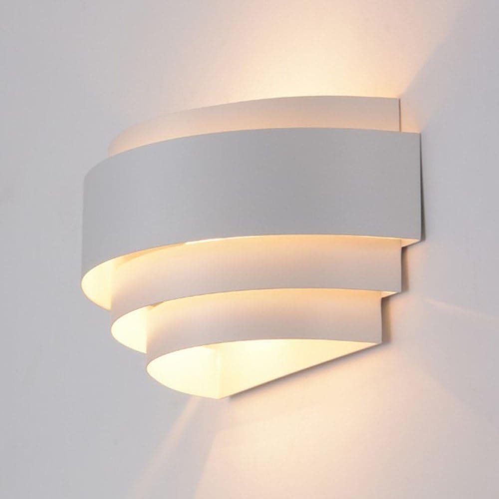 Nclon Wall Light Inside Up Down Design Wall sconces,Metal Modern Simple Creative New Bedside Wall lamp Lighting Led Porch Lampshade E27 Base No Bulb inculde-Black -27 * 13.5cm