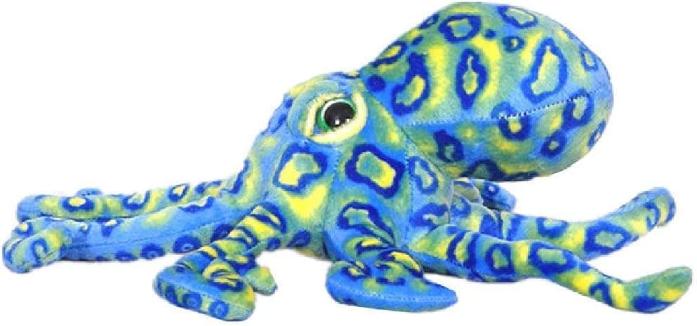 DSGZ 36cm Childrens Toys Realistic BlueRinged Octopus Soft Plush Animals Stuffed Toys Ocean Fish Dolls Toy Boys Girls Birthday Giftand Home Decrorations