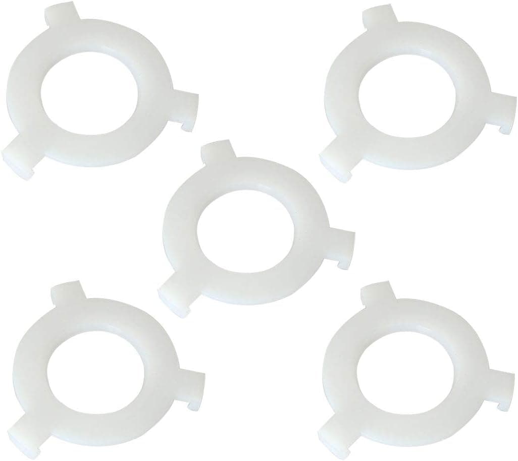 PZRT 5pcs Lampshade Reducing Rings E27 to E14 Adapter Converters Lamp Accessories, 1-9/16 Inch (40MM) Become 1-1/7 Inch (29MM), White