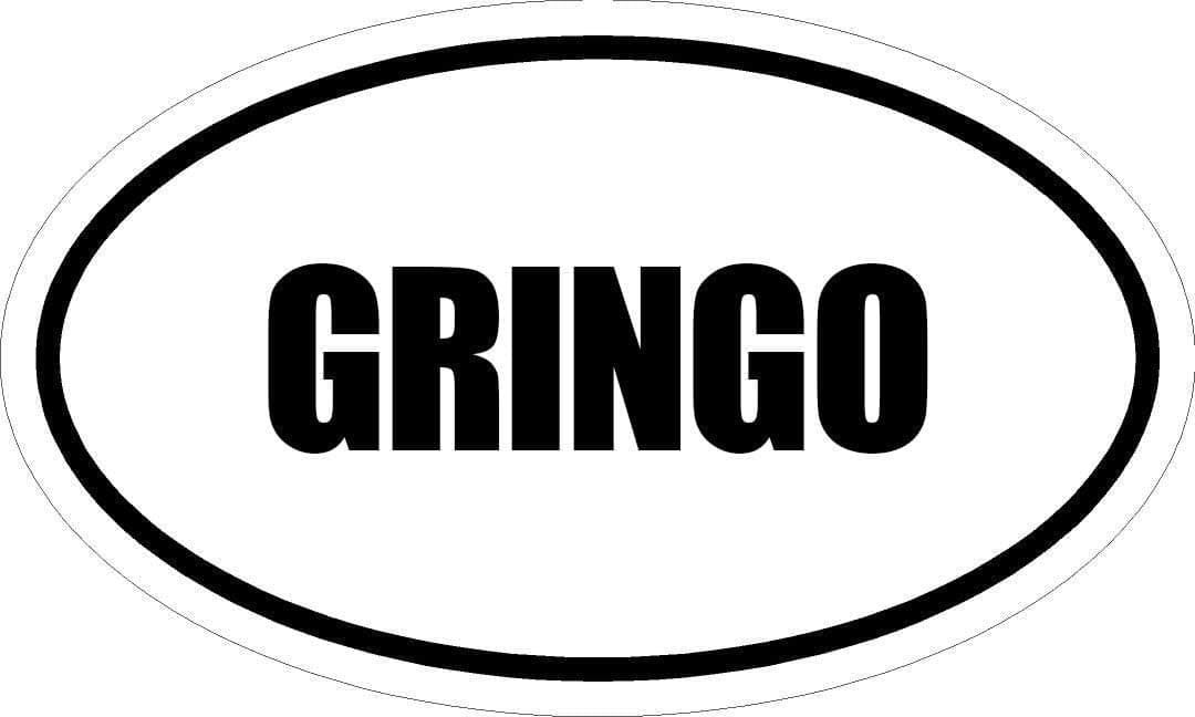 Magnet 6" Printed Euro Oval Style Decal Oval Gringo Magnet Vinyl Car Fridge Metal Surfaces