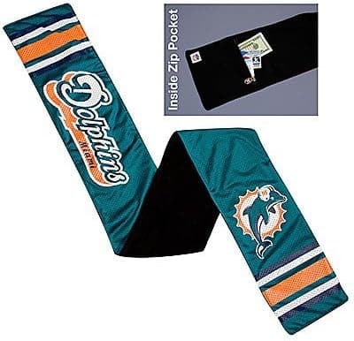 Littlearth NFL Miami Dolphins Jersey Scarf, 60"x7", Team Color