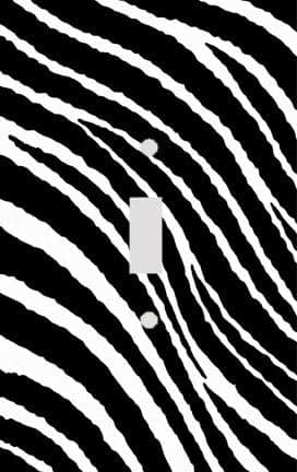 Wavy Zebra Skin Stripe Print Switchplate - Switch Plate Cover