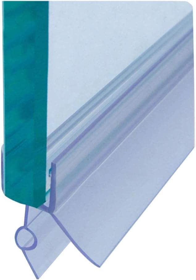Cozylkx Frameless Shower Door Bottom Seal with Drip Rail for 1/4"(6mm) Glass, Length 27.5"/0.7m, Glass Door Sweep Stop Shower Leaking