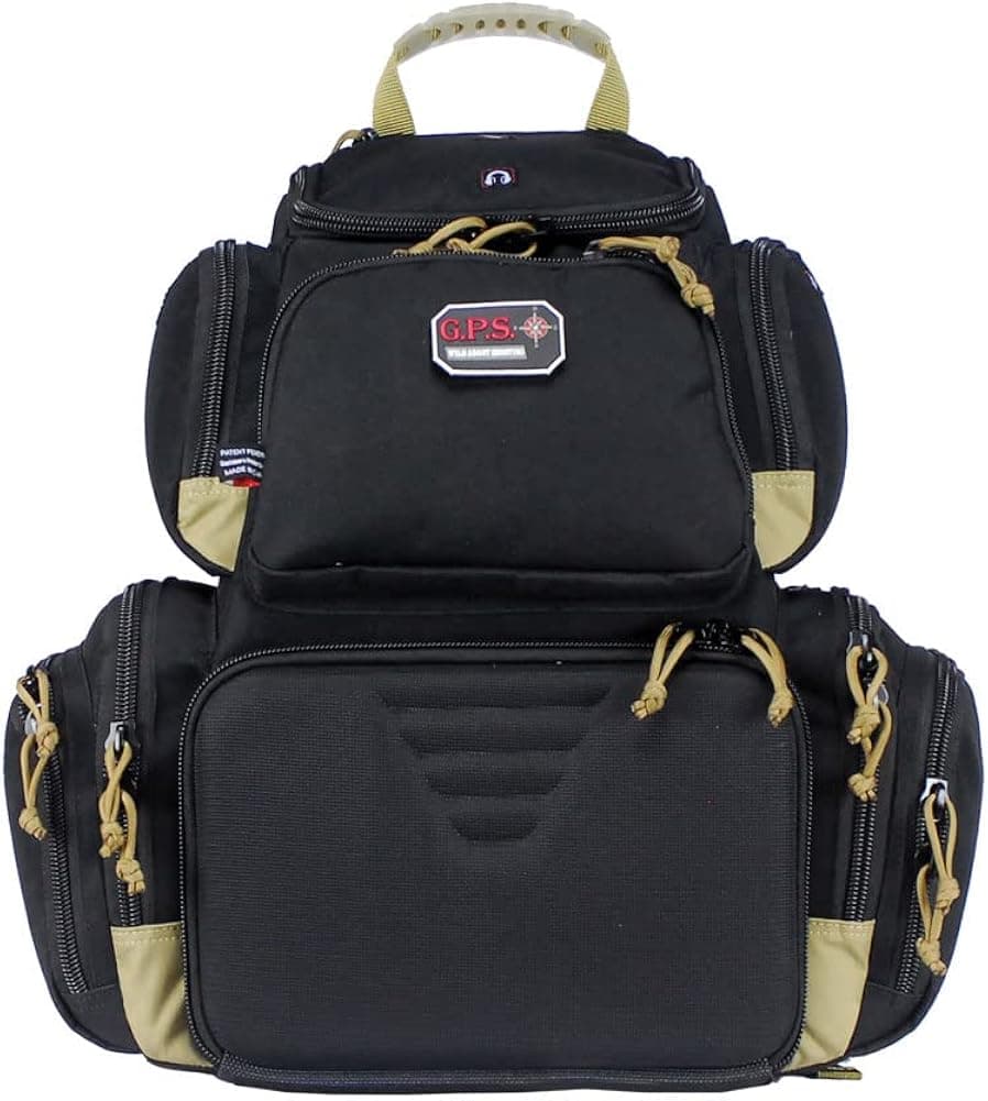 G5 Outdoors G.P.S. Handgunner Range Backpack With Foam Cradle For 4 Handguns, Durable Pistols, Ammo & Shooting Accessories Storage