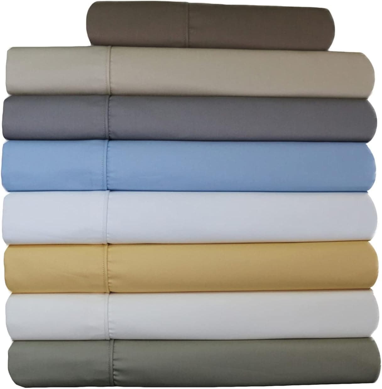 Abripedic Wrinkle Free Sheets, 650 Thread Count, Deep Pocket, Cotton Poly Blend Sheet Set, Twin Extra Long, Beige