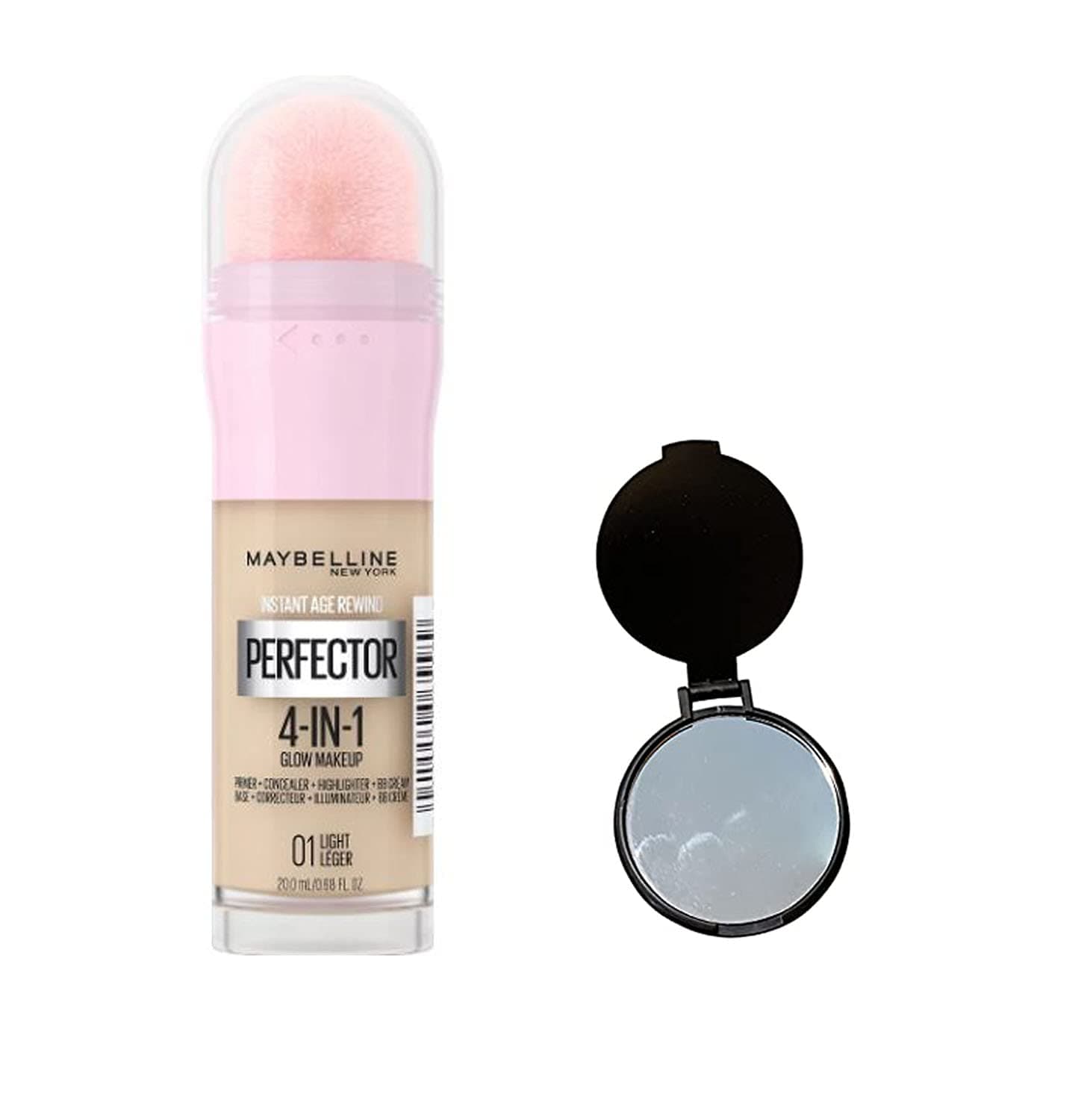 Maybelline Makeup Instant Age Rewind Instant Perfector 4-In-1 Glow Makeup 0.68 Oz! Primer, Concealer, Highlighter And BB Cream! Primes, Conceals, Highlights And Evens Skin Tone (Light)