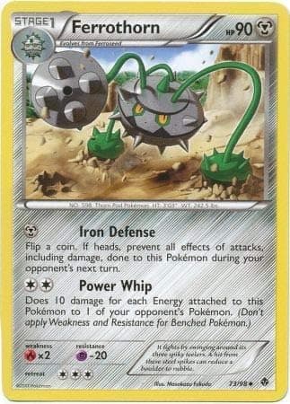 Pokemon Emerging Powers Uncommon Ferrothorn 73/98