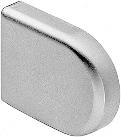 D-Shape Cover Cap for Glass Door, Finish Polished Chrome PRO-PACK 5