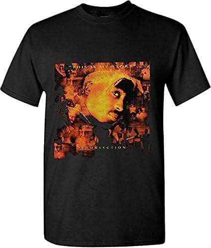 shop4ever Day of The Dead Skull with Red Roses T-Shirt Medium Black 0