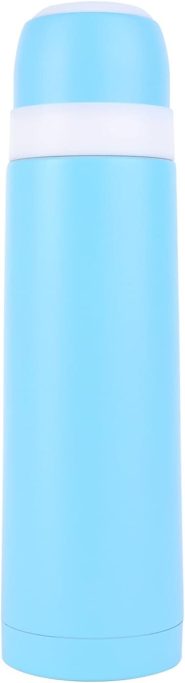 HomeFlav Stainless Steel Vacuum Insulated Thermos /Tumbler / Flask / Hydration System / Gourd, 16 Ounces, Light Blue