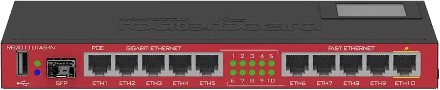 MikroTik RouterBoard RB2011UiAS-IN 1 SFP Port Plus 10 Port Ethernet