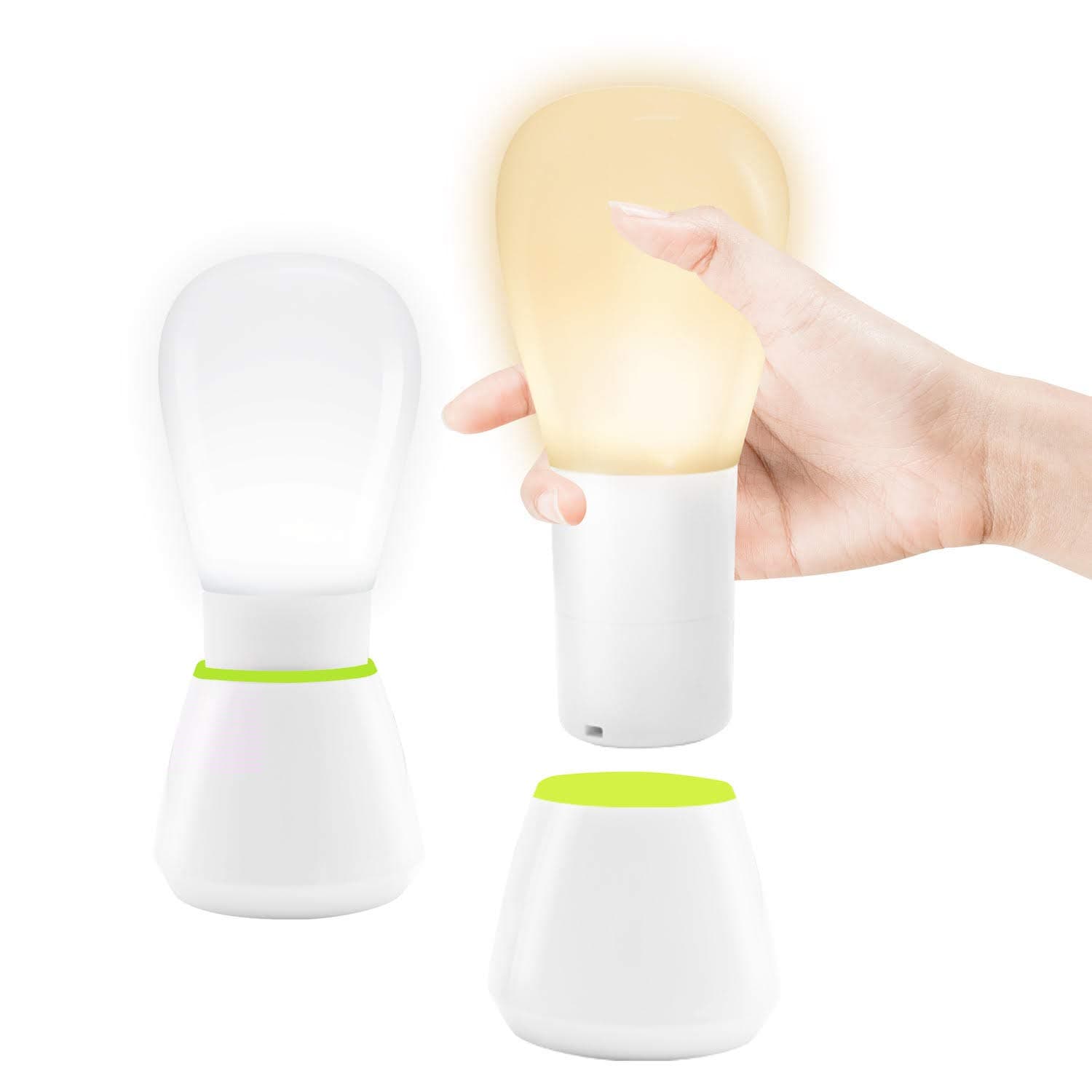 SecurityMan Baby Night Light for Kids, Use as Portable Table Nursery Lamp or as Bedside Flashlight - Adjustable Warm White/Cool White, 2 Level Brightness Control, & Quick Touch On/Off