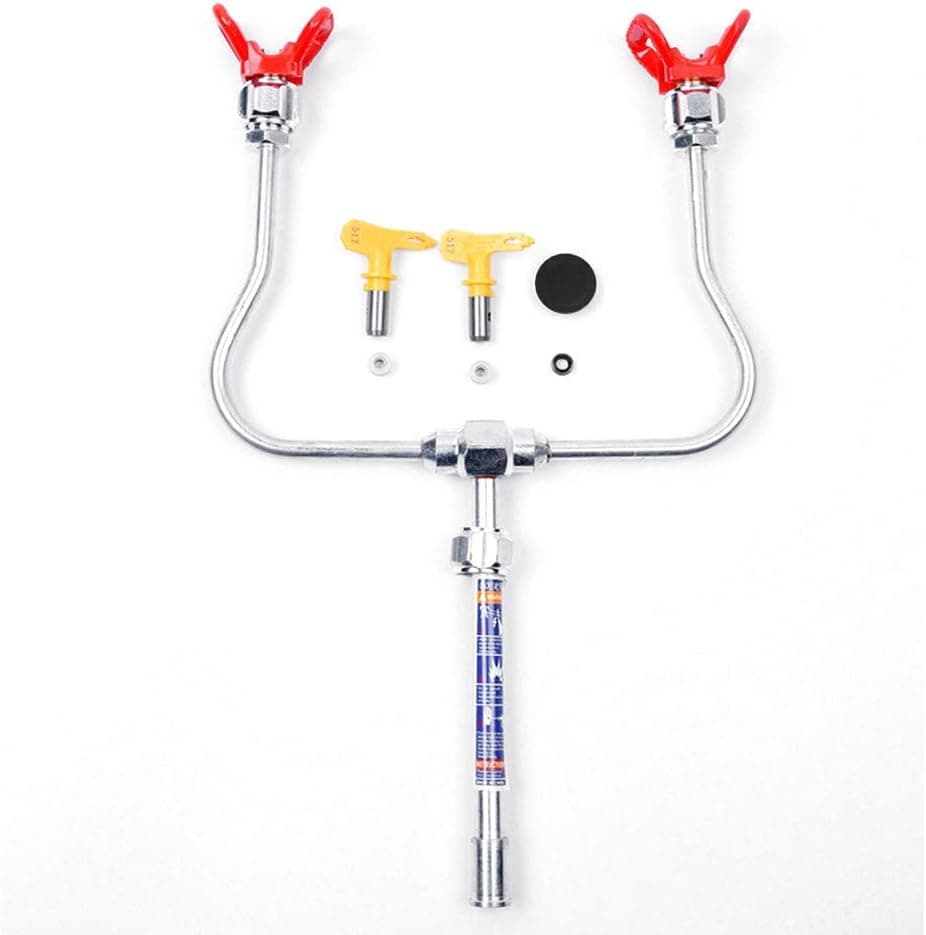 7 Pcs Painting Machine Dual Nozzle Spray Gun Accessories Airless Spray Gun with 2 Precision Nozzles