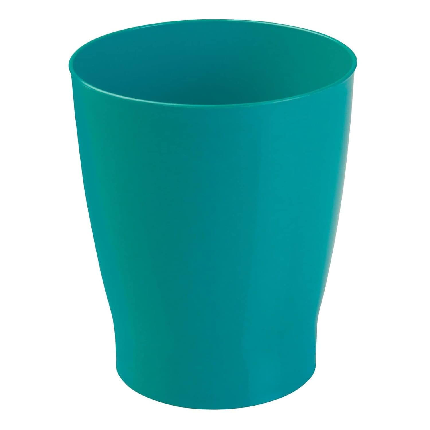 mDesign Round Plastic Bathroom Garbage Can, 1.25 Gallon Wastebasket, Garbage Bin, Trash Can for Bathroom, Bedroom, and Kids Room - Small Bathroom Trash Can - Fyfe Collection - Teal Blue