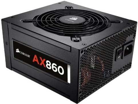 CORSAIR AX Series, AX860, 860 Watt, 80+ Platinum Certified, Fully Modular Power Supply