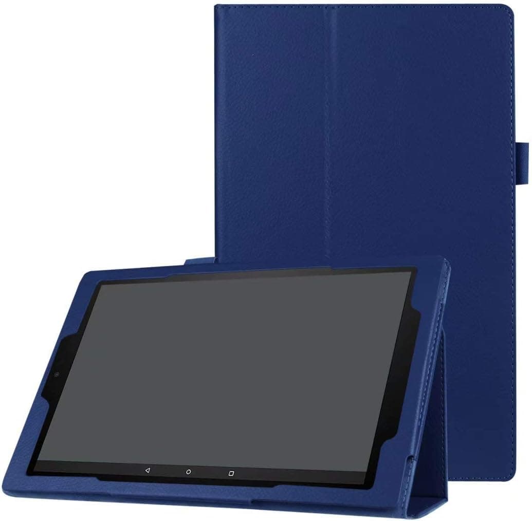 for Amazon All-New Kindle Fire HD10 7th 9th Generation Cover, Ultra Slim Folio Stand Leather Case for All New Fire HD 10 (2017 Release) (2019 Release) 10.1 inch (Li-Dark Blue)