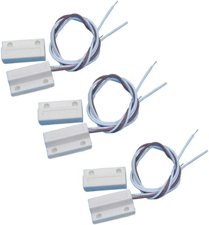 xin-sheng 3 Sets of MC-38B NC & NO Embedded Magnetic Gap Switch for Door and Window Sensor for Home Security