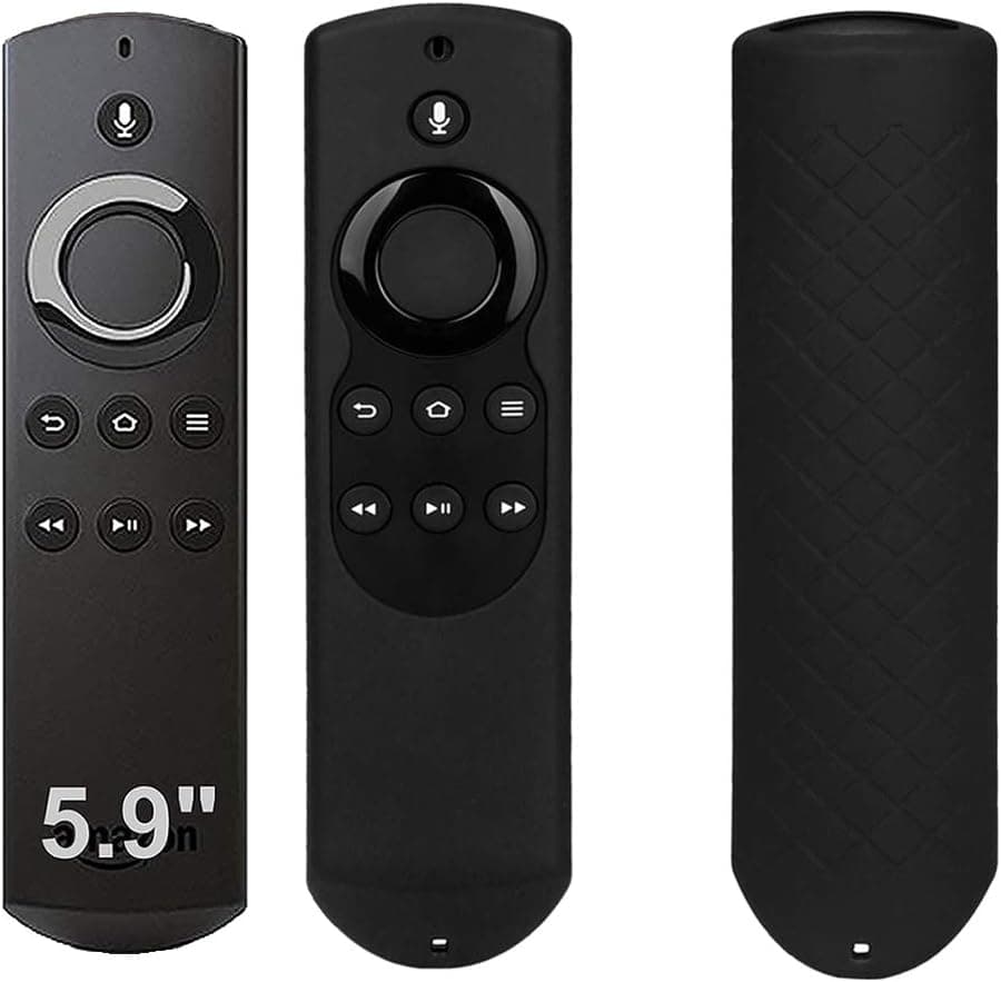 FireTV Stick 1st Gen Remote Cover, HJYuan Silicone Case for FireTV (2017 Edition) (2nd Gen) / FireTV Stick (1st Gen) Remote Control Protective Silicone Cover - Black