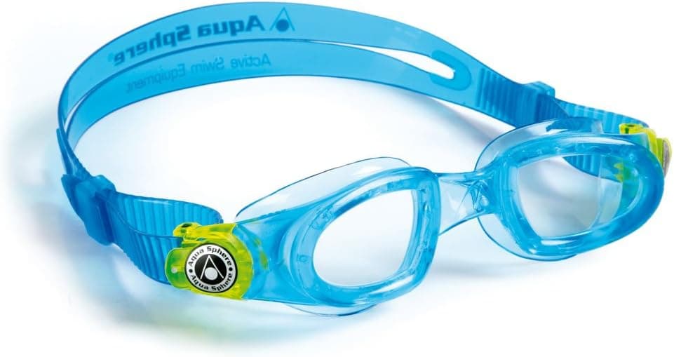 Aqua Sphere Moby Kids Swim Goggles - Clear Great for Swimming and Water Sports