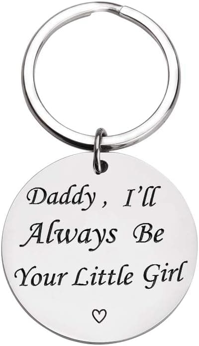 Fathers Christmas Gift from Daughter Son for Birthday Thanksgivingf Keychain from Children Kids Valentines Gift Keychain for Men Him Husband From Wife Boyfriend Present