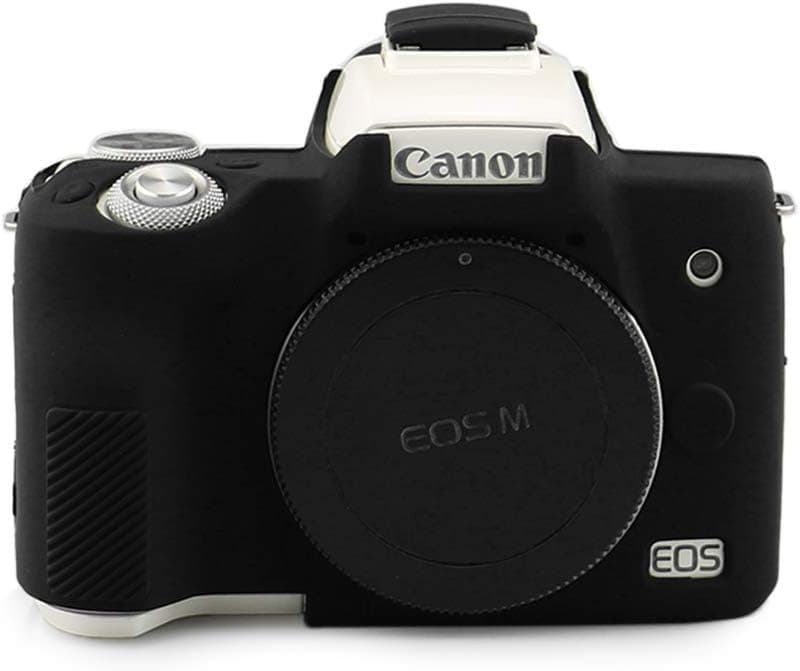 EOS M50/ EOS M50 Mark II Case, kinokoo Silicone case Compatible for Canon EOS M50 /EOS M50 Mark II Camera Protective Rubber Case - Black