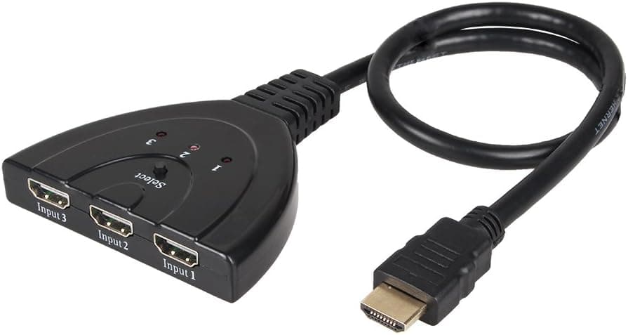 HDMI 3 in 1 Out Switch 1080P, 3 to 1 Video Auto Switch Selector Comverter 3x1 Support Full HD 3D for HDTV DVD PS3 PS4