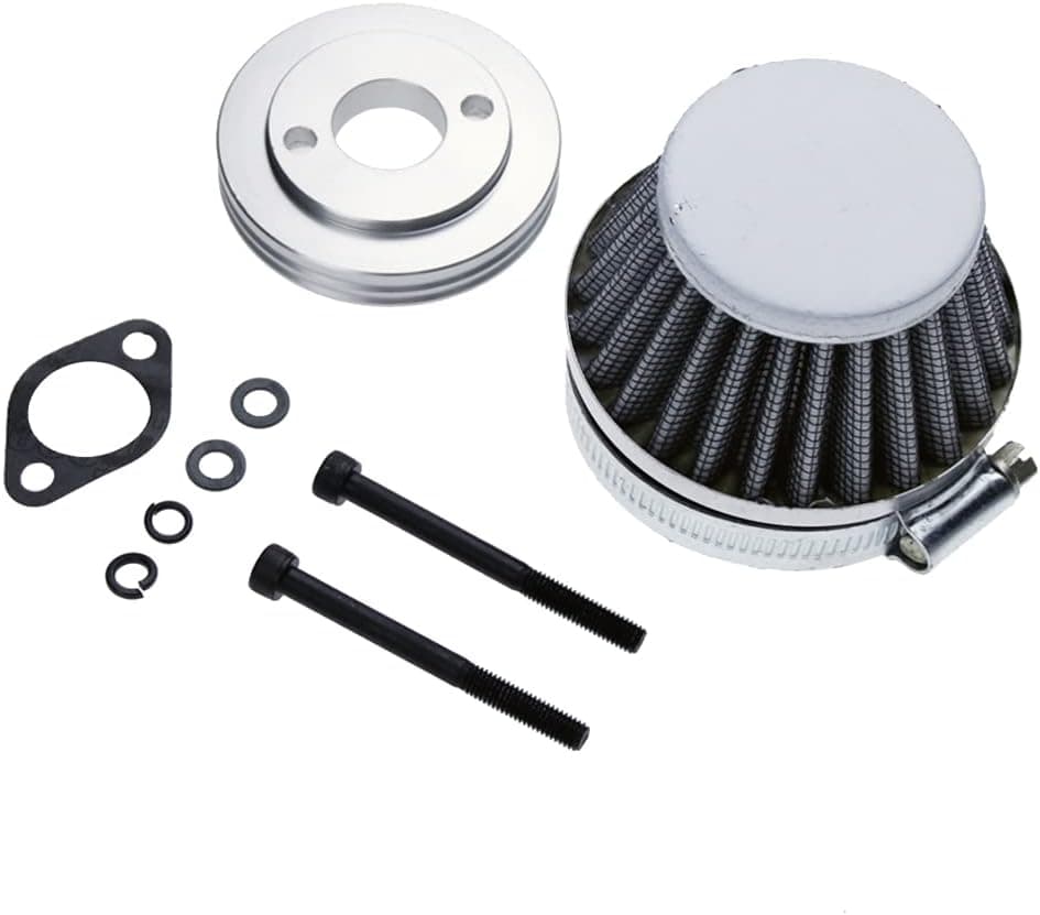 FLMLF Air filter Set for 1/5 RC Hpi Baja Rovan King Motor 5B 5T 5SC Losi 5ive T FG GoPed (Gray metal)