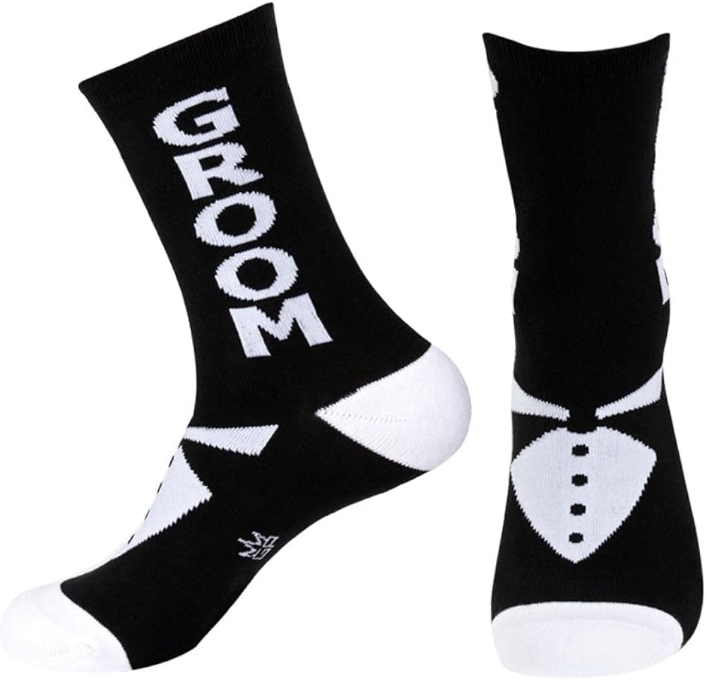 Gumball Poodle Unisex Groom Crew Dress Socks-1 Size Fits Most-black