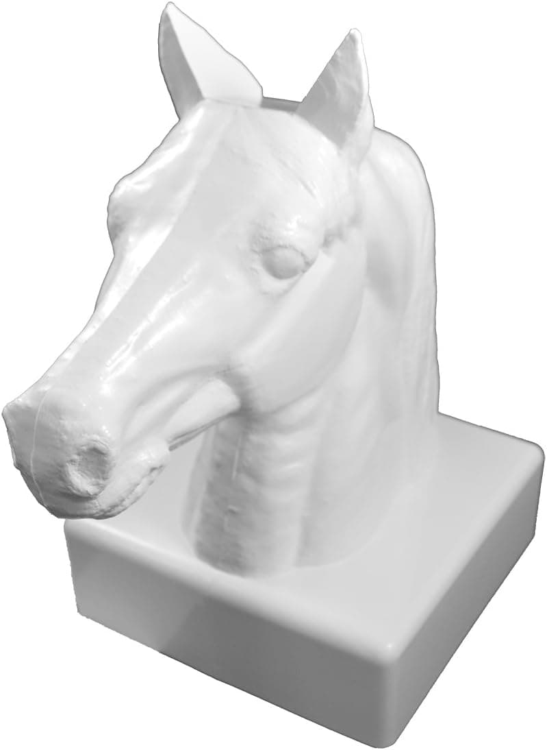 Weatherables | AWCP-Horsehead-5 | Horse Head Vinyl Post Cap | for A True 5 Inch x 5 Inch Post | White | Superior Quality