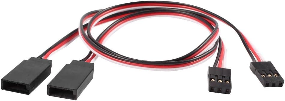 uxcell 2 Pcs 30cm Female to Male Servo Extension Cable Cord for RC Airplane