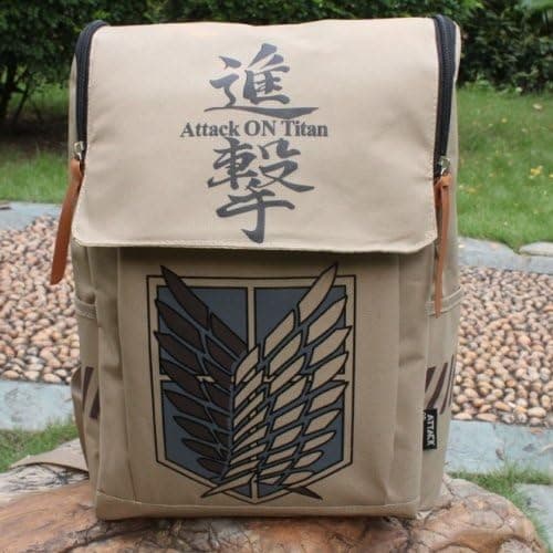 Anime Attack on Titan Laptop Canvas Backpack School Book Bags
