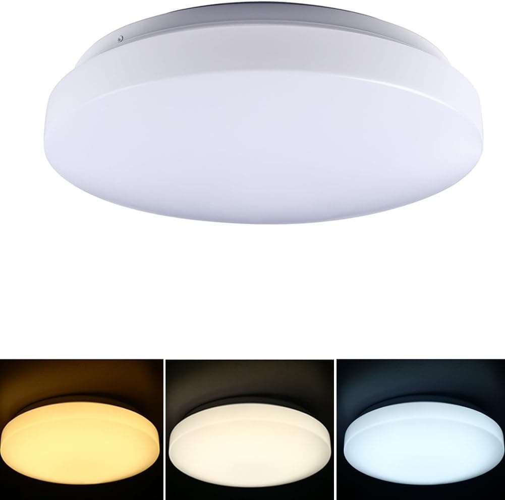 B-right Color Switchable 14.6-inch 18W LED Ceiling Mount Lights, 1320LM, 120W Incandescent Bulb Equivalent, 160 Degree Beam Angle, Ceiling Lighting for Living Room, Bedroom, Dining Room