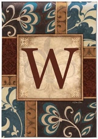 Personal Elegance Monogram W Garden Flag