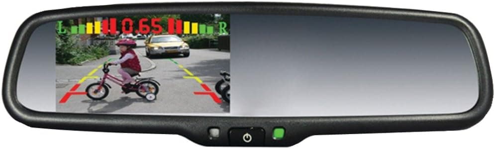 Crimestopper SV-9164 OEM Replacement-Style Mirror Monitor System with 4.3" Screen & Parking Assist Lines