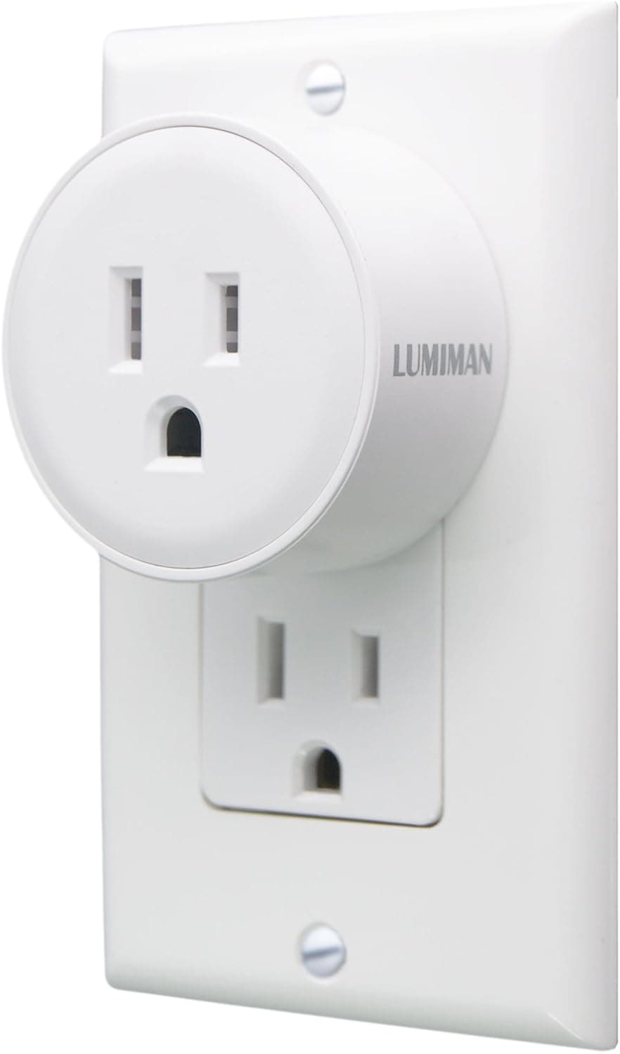 LUMIMAN WiFi Alexa Smart Plug Outlet, No Hub Required, Compatible with Alexa and Google Home Assistant, Work with Apple siri Shortcuts