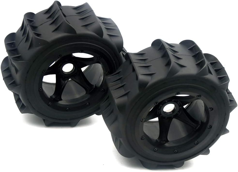 FLMLF Sand Wheel Tire Set (2PCS) for 1/5 Baja 5B 5T 5SC 190x90mm Hub Adapter Hexagon 24mm RC Wheels