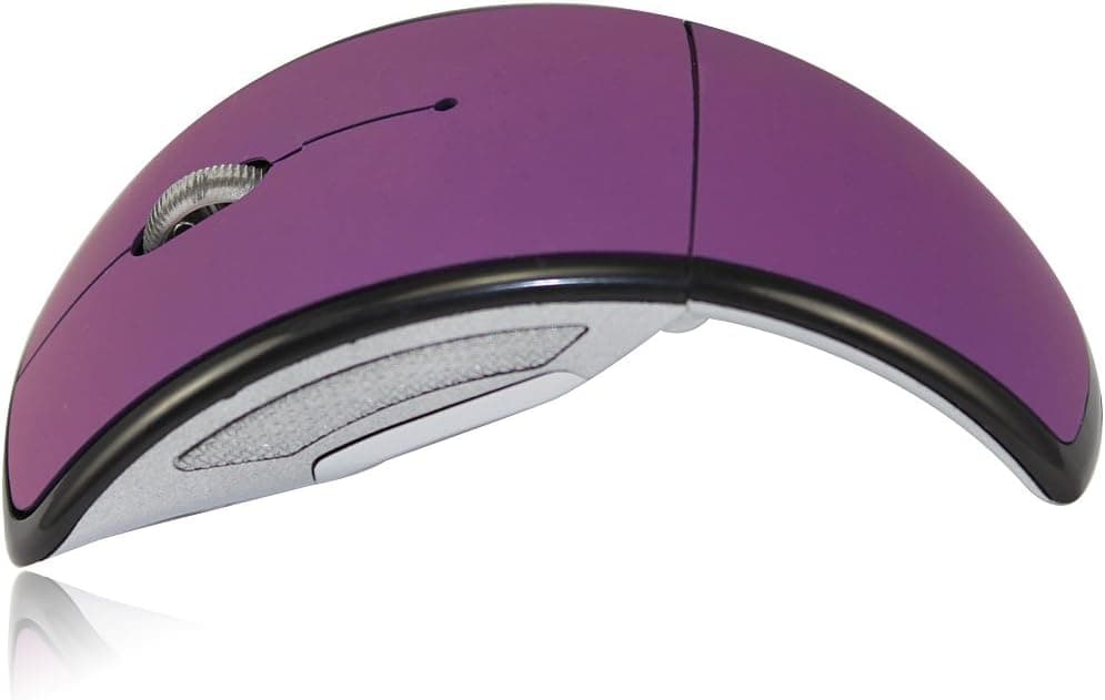 DC Power(TM) 2.4G Cordless Wireless Foldable Folding Optical Mouse Mice with USB Receiver for Laptop Computer Tablet PC Windows 95/98/2000/ME/NT/XP/VISTA/7,MAC, Linux. (Purple)